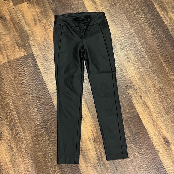 Bar III faux leather pull on‎ pant womens size medium black new with tags - Picture 1 of 5